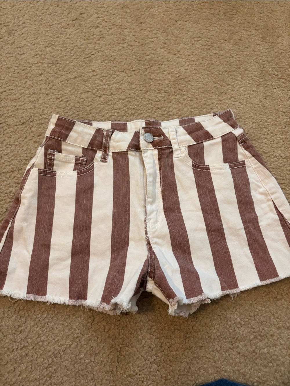 Altar'd State  Stripe Denim Shorts